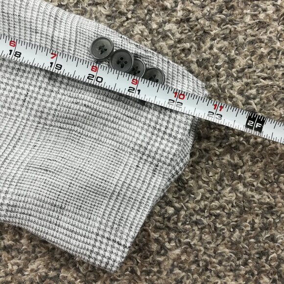 SuitSupply Sport Coat Blazer 36S Solbiati 100% Linen Glen Plaid Gray - Picture 12 of 15